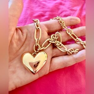Gold Heart Pendant Necklace